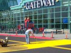 Gateway Mall: Striping